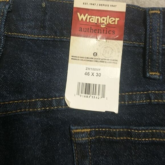Wrangler Authentics Men's SZ 46x30 ZM1AF Regular Fit Flex Jeans. - Picture 9 of 10